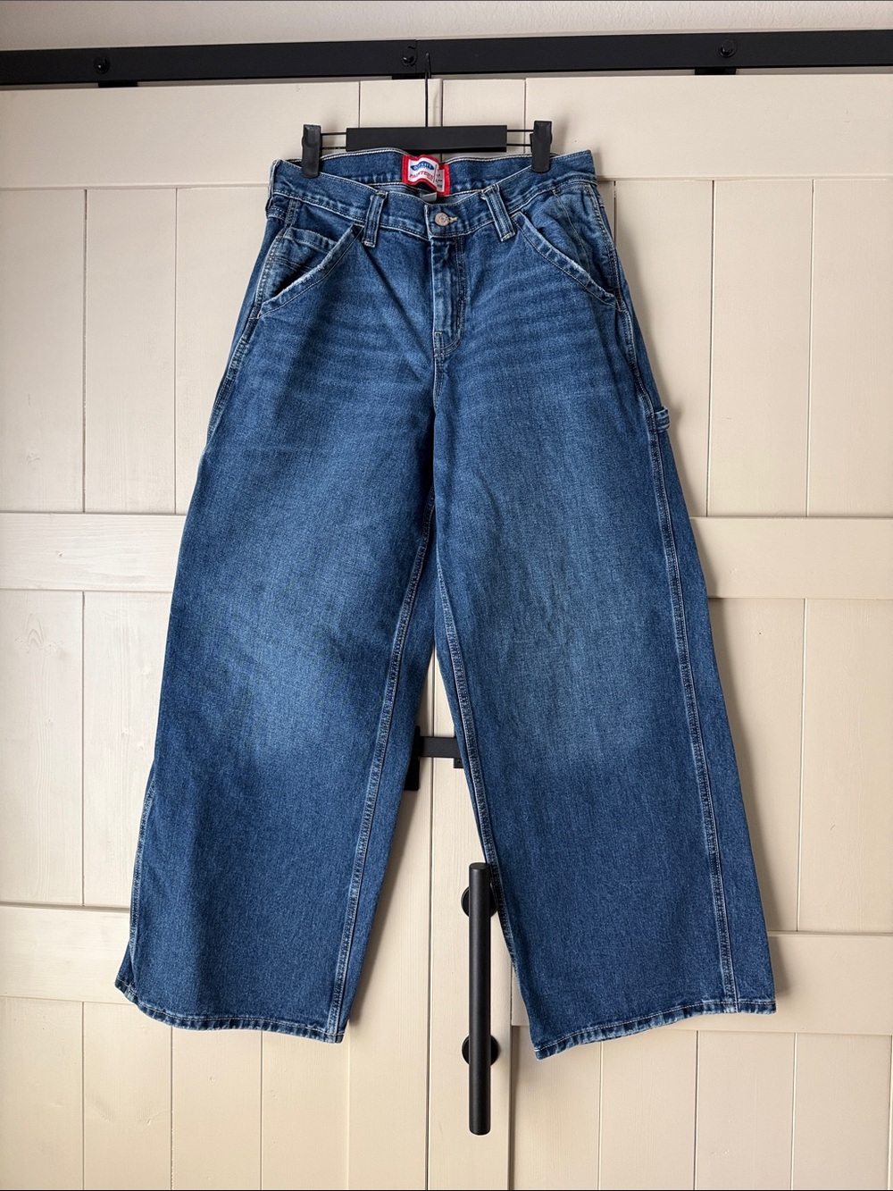 Blue Wide-Leg Women’s Painter’s Pants Jeans - Classic Carpenter Style